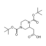 1,4-Bis(Boc)piperazine-2-acetic Acid