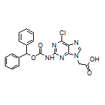 2-[[(Benzhydryloxy)carbonyl]amino]-6-chloropurine-9-acetic Acid