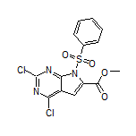 Methyl 2,4-Dichloro-7-(phenylsulfonyl)-7H-pyrrolo[2,3-d]pyrimidine-6-carboxylate