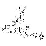 (2S,4R)-1-[(S)-2-[2-[4-[[4’-[3-[4-Cyano-3-(trifluoromethyl)phenyl]-5,5-dimethyl-4-oxo-2-thioxo-1-imidazolidinyl]-4-biphenylyl]oxy]butoxy]acetamido]-3,3-dimethylbutanoyl]-4-hydroxy-N-[4-(4-methyl-5-thiazolyl)benzyl]pyrrolidine-2-carboxamide