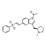 (R,E)-1-[3-[(1-Methyl-2-pyrrolidinyl)methyl]-5-[2-(phenylsulfonyl)vinyl]-1-indolyl]ethanone