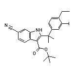 tert-Butyl 6-Cyano-2-[2-(4-ethyl-3-iodophenyl)-2-propyl]indole-3-carboxylate