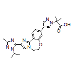 2-[4-[2-(1-Isopropyl-3-methyl-1H-1,2,4-triazol-5-yl)-5,6-dihydrobenzo[f]imidazo[1,2-d][1,4]oxazepin-9-yl]-1-pyrazolyl]-2-methylpropanoic Acid