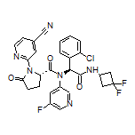 (S)-N-[(S)-1-(2-Chlorophenyl)-2-[(3,3-difluorocyclobutyl)amino]-2-oxoethyl]-1-(4-cyano-2-pyridyl)-N-(5-fluoro-3-pyridyl)-5-oxopyrrolidine-2-carboxamide