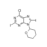 6-Chloro-2,8-diiodo-9-(tetrahydro-2H-pyran-2-yl)-9H-purine