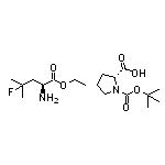 Ethyl (S)-2-Amino-4-fluoro-4-methylpentanoate (R)-1-Boc-pyrrolidine-2-carboxylate