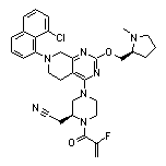 2-[(S)-4-[7-(8-chloro-1-naphthyl)-2-[[(S)-1-methyl-2-pyrrolidinyl]methoxy]-5,6,7,8-tetrahydropyrido[3,4-d]pyrimidin-4-yl]-1-(2-fluoroacryloyl)-2-piperazinyl]acetonitrile