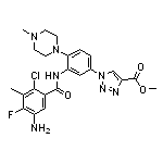 Methyl 1-[3-(5-Amino-2-chloro-4-fluoro-3-methylbenzamido)-4-(4-methyl-1-piperazinyl)phenyl]-1H-1,2,3-triazole-4-carboxylate