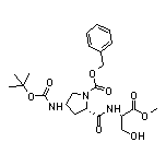 Methyl 2-[(2S,4S)-1-Cbz-4-(Boc-amino)pyrrolidine-2-carboxamido]-3-hydroxypropanoate