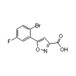 5-(2-Bromo-5-fluorophenyl)isoxazole-3-carboxylic Acid