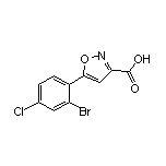 5-(2-Bromo-4-chlorophenyl)isoxazole-3-carboxylic Acid