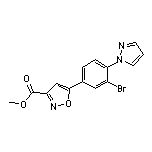 Methyl 5-[3-Bromo-4-(1-pyrazolyl)phenyl]isoxazole-3-carboxylate