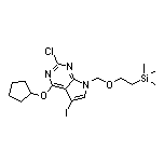 2-Chloro-4-(cyclopentyloxy)-5-iodo-7-[[2-(trimethylsilyl)ethoxy]methyl]-7H-pyrrolo[2,3-d]pyrimidine