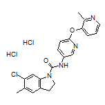 6-Chloro-5-methyl-N-[6-[(2-methyl-3-pyridyl)oxy]-3-pyridyl]indoline-1-carboxamide Dihydrochloride