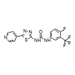 1-[4-Fluoro-3-(trifluoromethyl)phenyl]-3-[5-(4-pyridyl)-1,3,4-thiadiazol-2-yl]urea