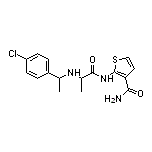 2-[2-[[1-(4-Chlorophenyl)ethyl]amino]propanamido]thiophene-3-carboxamide