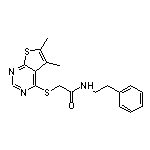 2-[(5,6-Dimethyl-4-thieno[2,3-d]pyrimidinyl)thio]-N-phenethylacetamide