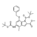 Methyl 1-Boc-5-(Boc-amino)-7-(benzyloxy)-4-iodoindole-2-carboxylate