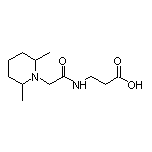 3-[2-(2,6-Dimethyl-1-piperidyl)acetamido]propanoic Acid