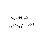 (3S,6R)-3-(Hydroxymethyl)-6-methylpiperazine-2,5-dione