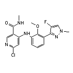 6-Chloro-4-[[3-(4-fluoro-1-methyl-3-pyrazolyl)-2-methoxyphenyl]amino]-N-methylnicotinamide