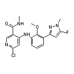 6-Chloro-4-[[3-(5-fluoro-1-methyl-3-pyrazolyl)-2-methoxyphenyl]amino]-N-methylnicotinamide