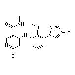 6-Chloro-4-[[3-(4-fluoro-1-pyrazolyl)-2-methoxyphenyl]amino]-N-methylnicotinamide