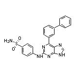 4-[[6-(3-Biphenylyl)-9H-purin-2-yl]amino]benzenesulfonamide