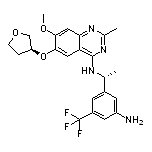 N-[(R)-1-[3-Amino-5-(trifluoromethyl)phenyl]ethyl]-7-methoxy-2-methyl-6-[[(S)-tetrahydrofuran-3-yl]oxy]quinazolin-4-amine