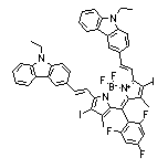 3,7-Bis[(E)-2-(9-ethyl-9H-carbazol-3-yl)vinyl]-5,5-difluoro-2,8-diiodo-1,9-dimethyl-10-(2,4,6-trifluorophenyl)-5H-dipyrrolo[1,2-c:2’,1’-f][1,3,2]diazaborinin-4-ium-5-uide