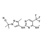 2-Methyl-2-[3-methyl-4-[[4-(methylamino)-5-(trifluoromethyl)-2-pyrimidinyl]amino]-1-pyrazolyl]propanenitrile