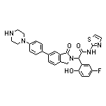 2-(5-Fluoro-2-hydroxyphenyl)-2-[1-oxo-6-[4-(1-piperazinyl)phenyl]-2-isoindolinyl]-N-(2-thiazolyl)acetamide