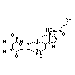 (2S,3R,5R,10R,13R,14S,17S)-17-[(2R,3R)-2,3-Dihydroxy-6-methylheptan-2-yl]-2,14-dihydroxy-10,13-dimethyl-3-[[(2R,3R,4S,5S,6R)-3,4,5-trihydroxy-6-(hydroxymethyl)tetrahydro-2H-pyran-2-yl]oxy]-2,3,4,5,9,11,12,13,14,15,16,17-dodecahydro-1H-cyclopenta[a]phenanthren-6(10H)-one