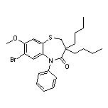 7-Bromo-3,3-dibutyl-8-methoxy-5-phenyl-2,3-dihydrobenzo[b][1,4]thiazepin-4(5H)-one