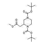 Methyl 1,4-Bis(Boc)piperazine-2-acetate