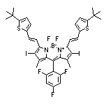 3,7-Bis[(E)-2-[5-(tert-butyl)thiophen-2-yl]vinyl]-5,5-difluoro-2,8-diiodo-1,9-dimethyl-10-(2,4,6-trifluorophenyl)-5H-dipyrrolo[1,2-c:2’,1’-f][1,3,2]diazaborinin-4-ium-5-uide