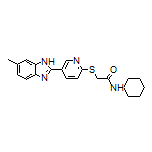 N-Cyclohexyl-2-[[5-(6-methyl-2-benzimidazolyl)-2-pyridyl]thio]acetamide