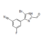 3-(5-Bromo-2-formyl-4-imidazolyl)-5-fluorobenzonitrile