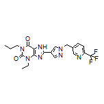 3-Ethyl-1-propyl-8-[1-[[6-(trifluoromethyl)-3-pyridyl]methyl]-4-pyrazolyl]purine-2,6(3H,7H)-dione