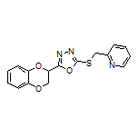 2-(2,3-Dihydrobenzo[b][1,4]dioxin-2-yl)-5-[(pyridin-2-ylmethyl)thio]-1,3,4-oxadiazole