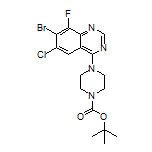 1-Boc-4-(7-bromo-6-chloro-8-fluoro-4-quinazolinyl)piperazine