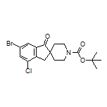 1’-Boc-6-bromo-4-chloro-1-oxo-1,3-dihydrospiro[indene-2,4’-piperidine]