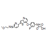 2-[[3-Fluoro-4-[[2-[5-[[(2-methoxyethyl)amino]methyl]pyridin-2-yl]thieno[3,2-b]pyridin-7-yl]oxy]phenyl]amino]-2-oxoacetic Acid