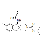 (S)-1’-Boc-1-[[(R)-tert-butylsulfinyl]amino]-6-methyl-1,3-dihydrospiro[indene-2,4’-piperidine]