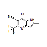 7-Chloro-2-methyl-5-(trifluoromethyl)-4-azaindole-6-carbonitrile