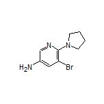 3-Amino-5-bromo-6-(1-pyrrolidinyl)pyridine