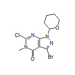 3-Bromo-6-chloro-5-methyl-1-(tetrahydro-2H-pyran-2-yl)-1H-pyrazolo[3,4-d]pyrimidin-4(5H)-one