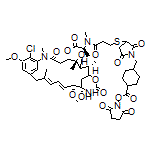 N2’-Deacetyl-N2’-[3-[[1-[[4-[[(2,5-dioxo-1-pyrrolidinyl)oxy]carbonyl]cyclohexyl]methyl]-2,5-dioxo-3-pyrrolidinyl]thio]-1-oxopropyl]-maytansine