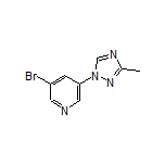 3-Bromo-5-(3-methyl-1H-1,2,4-triazol-1-yl)pyridine3-Bromo-5-(3-methyl-1H-1,2,4-triazol-1-yl)pyridine