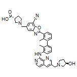 (R)-1-[[7-Cyano-2-[3’-[[3-[[(R)-3-hydroxy-1-pyrrolidinyl]methyl]-1,7-naphthyridin-8-yl]amino]-2,2’-dimethyl-3-biphenylyl]-5-benzoxazolyl]methyl]pyrrolidine-3-carboxylic Acid